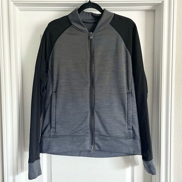 Lululemon Revolution Bomber Heathered Jay Grey / Black Size L - Picture 5 of 13